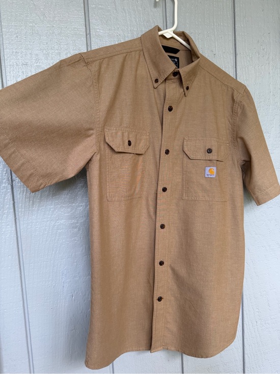 Carhartt Other - Sz S Carhartt Mens Button-Down Shirt in dark Tan chambray.. like new condition